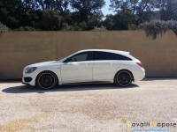 Mercedes-CLA-45-AMG-Shooting-Brake-Bianca-Laterale