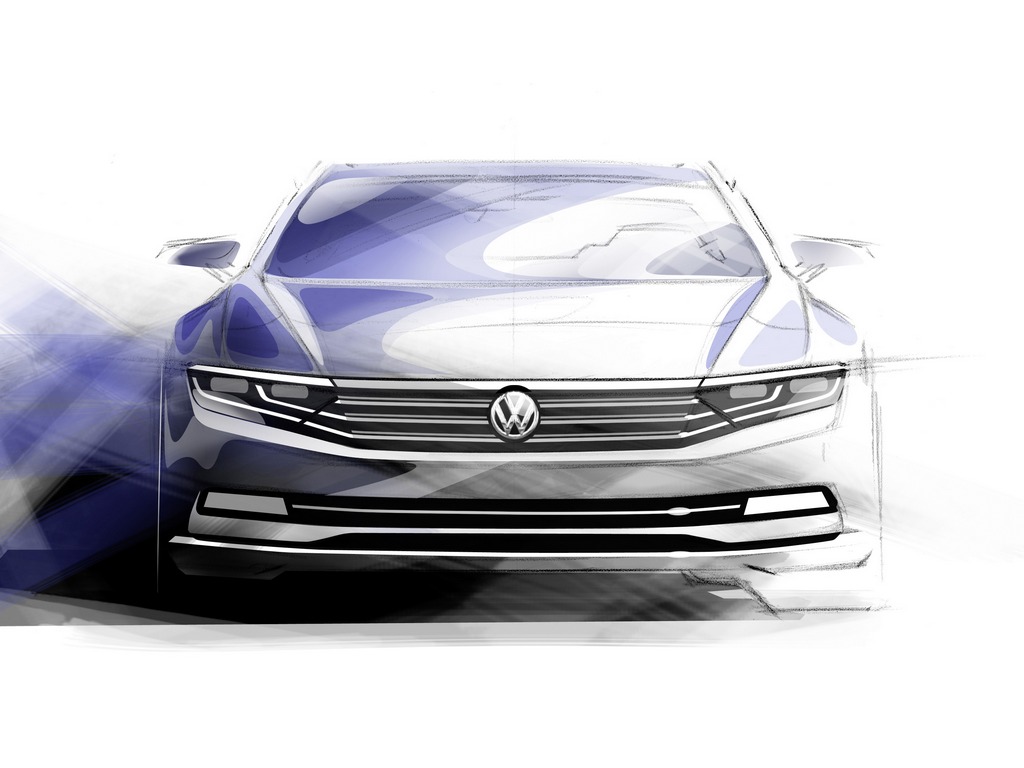 Volkswagen Passat Sketch Ottava Generazione