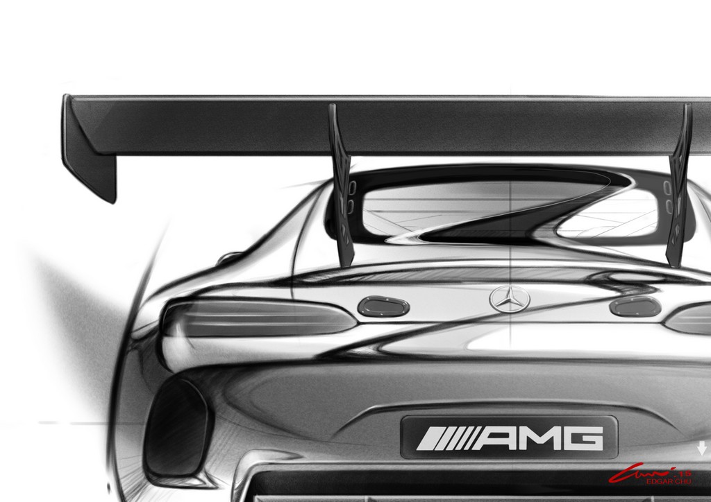 AMG GT3 Sketch Dietro