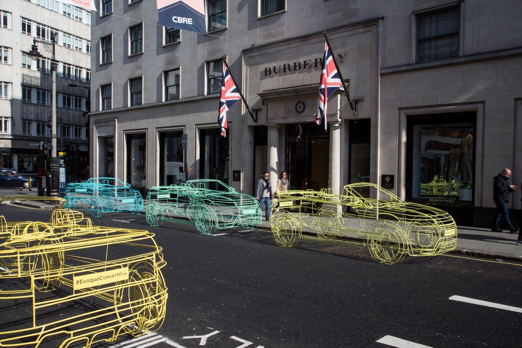 Range Rover Evoque Convertible WireFrame Londra 1