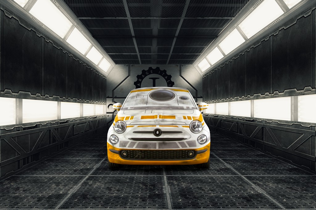 Fiat 500 Garage Italia Customs BB-8 Star Wars Davanti