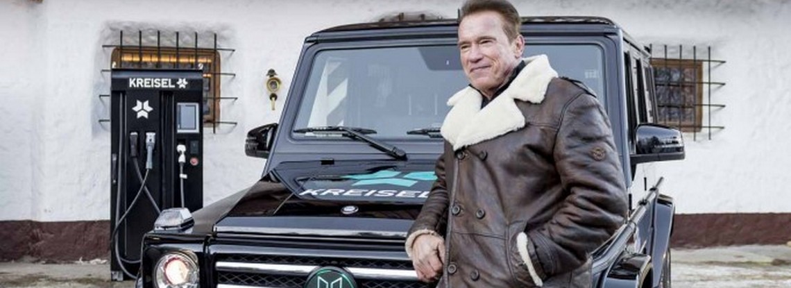 Mercedes G350d EV Kreisel Schwarzenegger