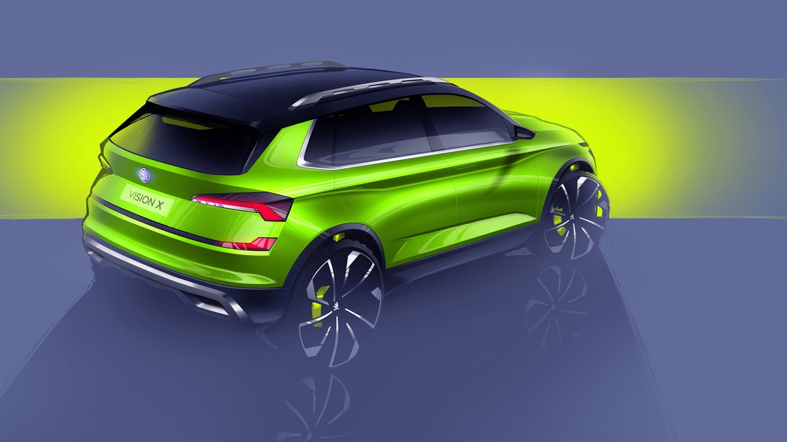 Skoda Vixion X Sketch Tre Quarti Posteriore
