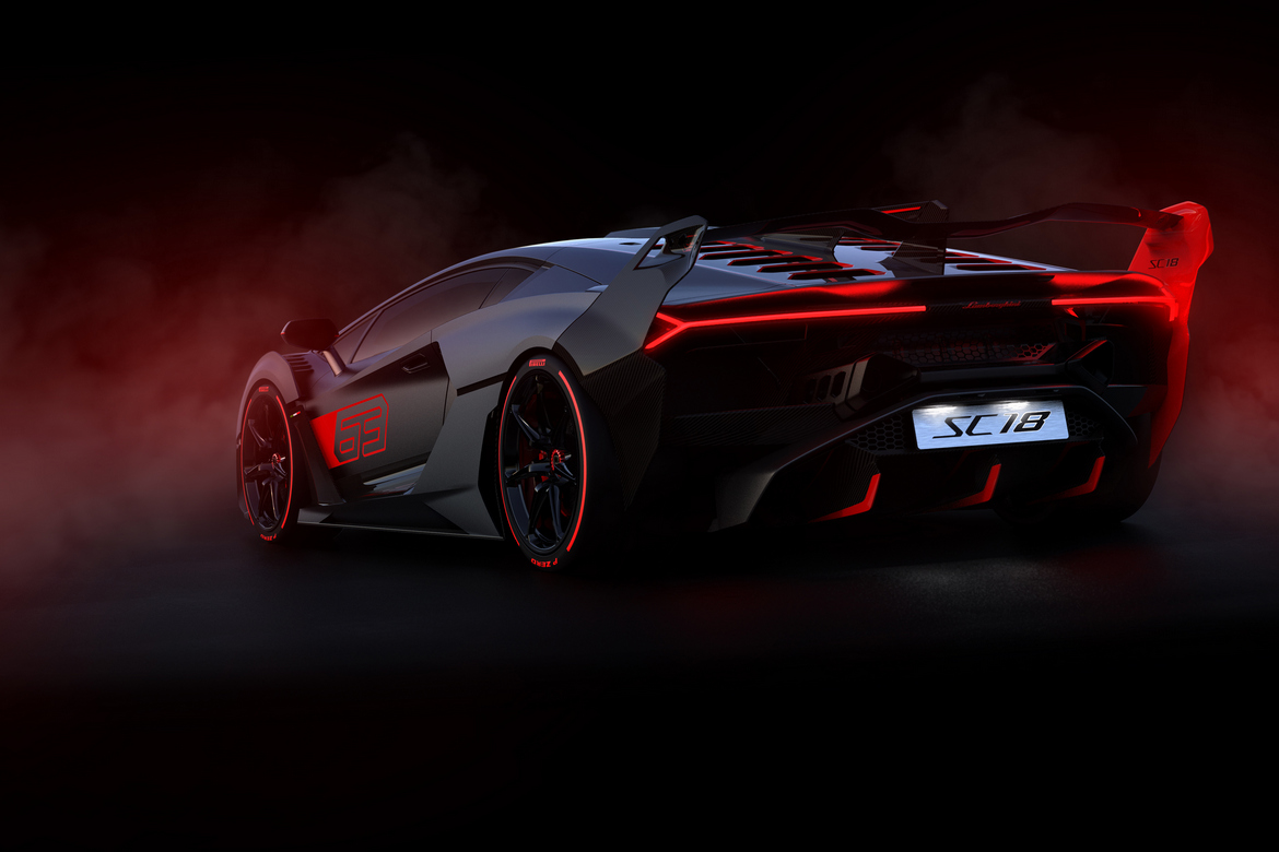 Lamborghini SC18 Alston Tre Quarti Posteriore Sinistra